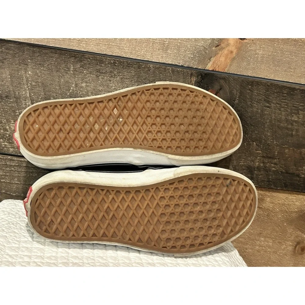 VANS Black Gray Checkerboard Classic Slip On Skater Shoes‎ US Men 6 Women 7.5